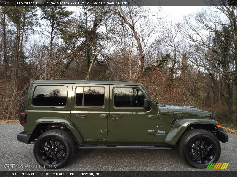 Sarge Green / Black 2021 Jeep Wrangler Unlimited Sahara 4xe Hybrid