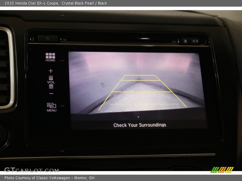 Crystal Black Pearl / Black 2015 Honda Civic EX-L Coupe