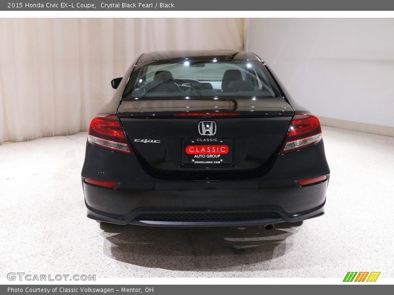 Crystal Black Pearl / Black 2015 Honda Civic EX-L Coupe