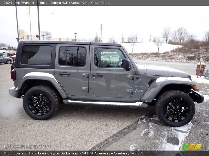 Sting-Gray / Black 2023 Jeep Wrangler Unlimited Sahara 4XE Hybrid