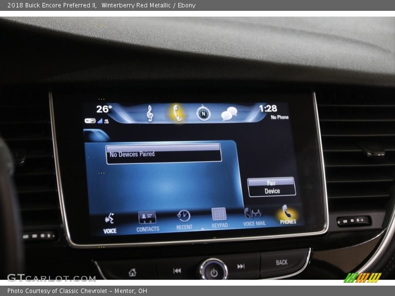 Winterberry Red Metallic / Ebony 2018 Buick Encore Preferred II