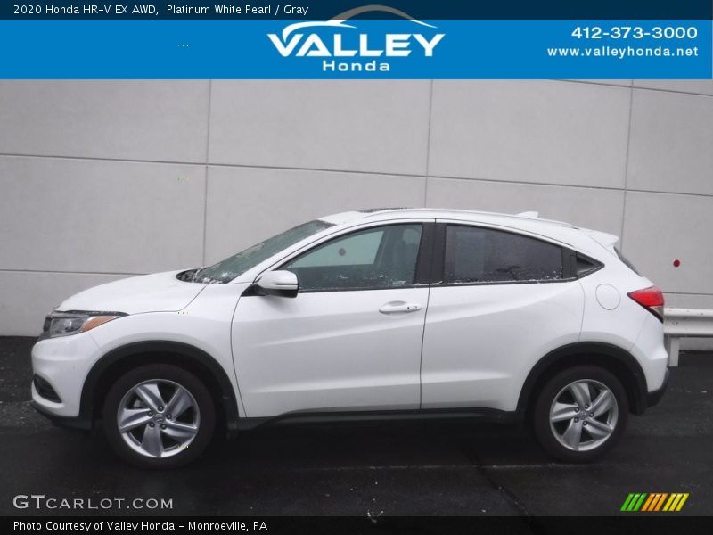 Platinum White Pearl / Gray 2020 Honda HR-V EX AWD