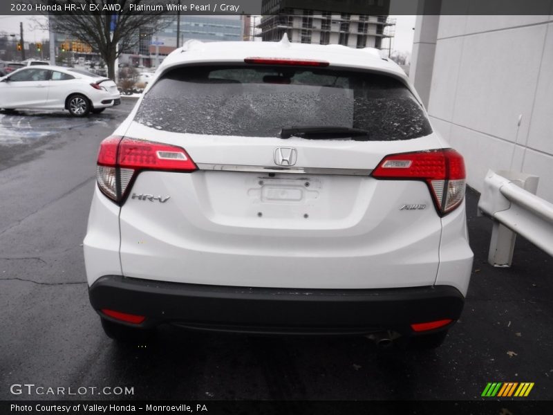 Platinum White Pearl / Gray 2020 Honda HR-V EX AWD
