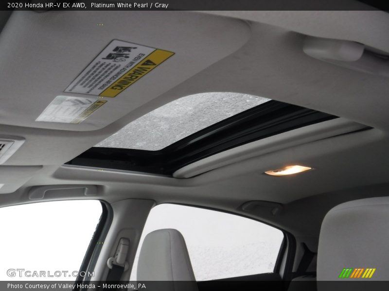 Platinum White Pearl / Gray 2020 Honda HR-V EX AWD