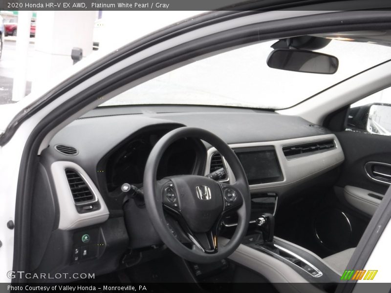 Platinum White Pearl / Gray 2020 Honda HR-V EX AWD