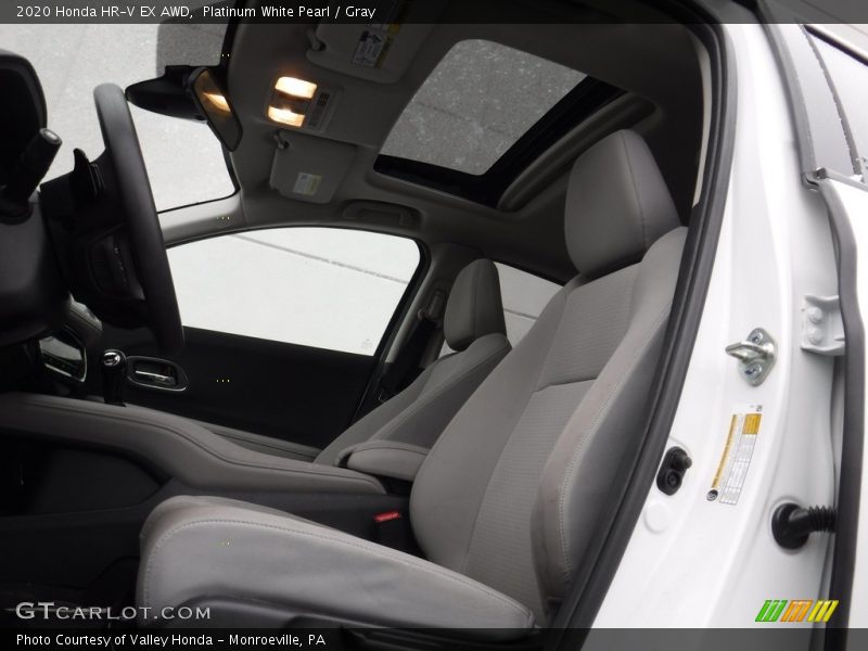 Platinum White Pearl / Gray 2020 Honda HR-V EX AWD