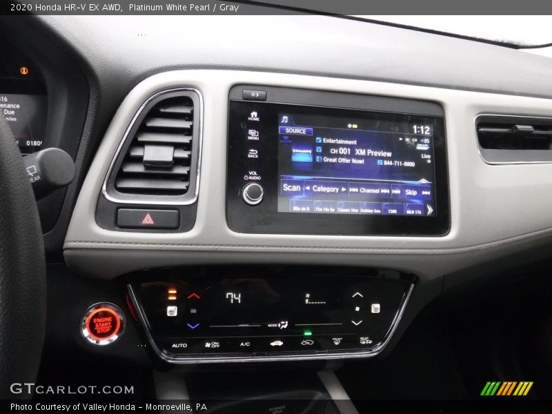 Platinum White Pearl / Gray 2020 Honda HR-V EX AWD