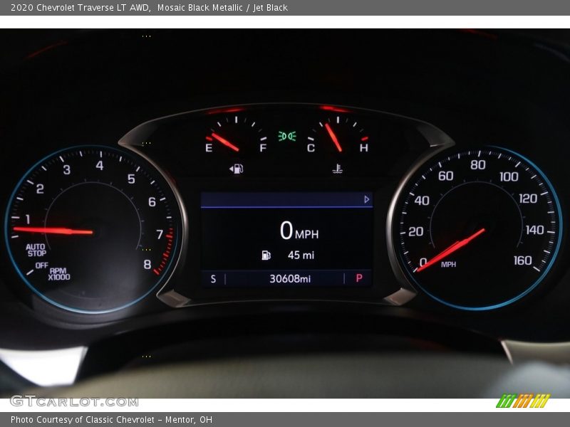 Mosaic Black Metallic / Jet Black 2020 Chevrolet Traverse LT AWD