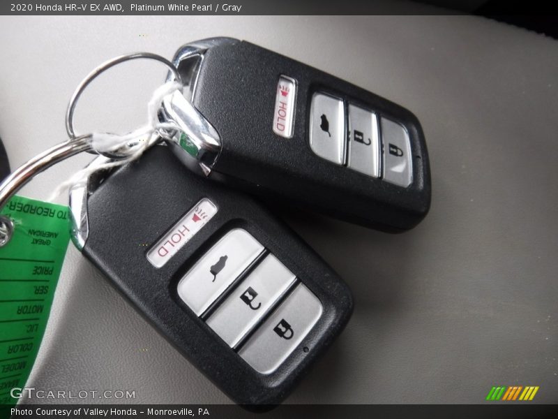 Platinum White Pearl / Gray 2020 Honda HR-V EX AWD