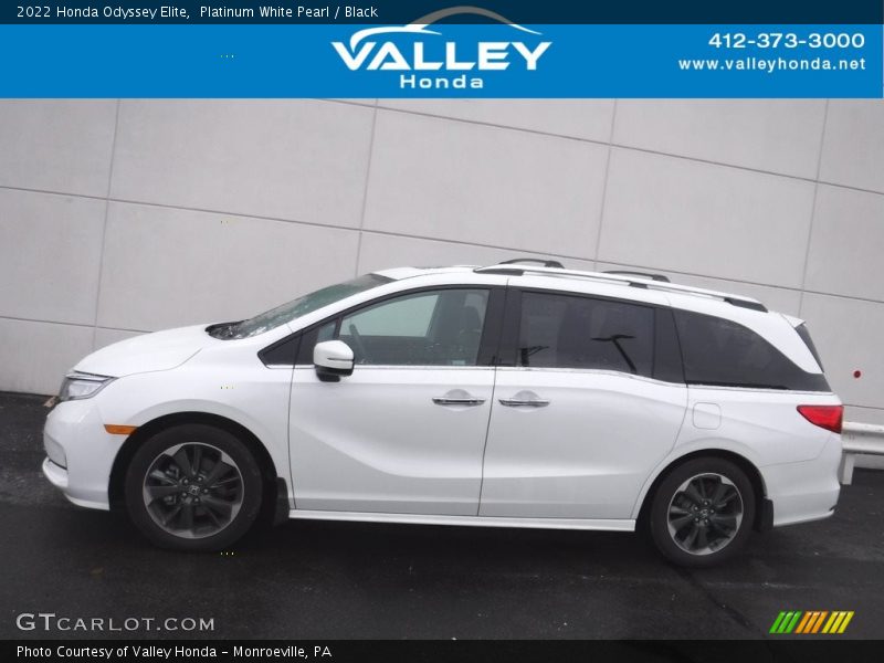 Platinum White Pearl / Black 2022 Honda Odyssey Elite