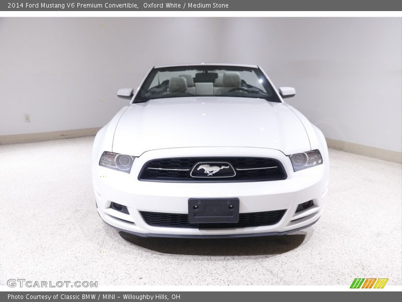 Oxford White / Medium Stone 2014 Ford Mustang V6 Premium Convertible