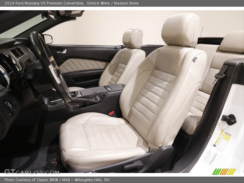 Front Seat of 2014 Mustang V6 Premium Convertible