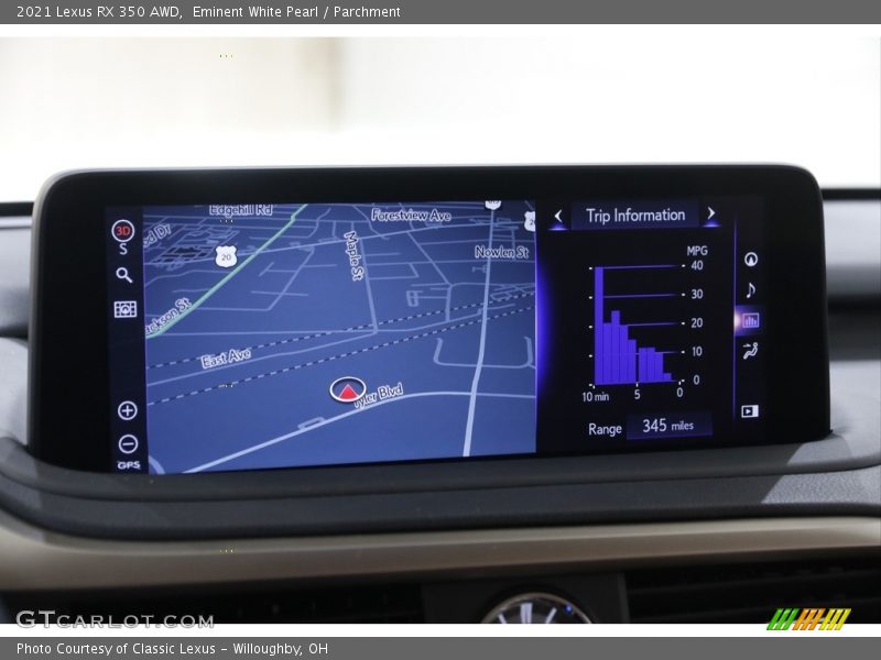 Navigation of 2021 RX 350 AWD