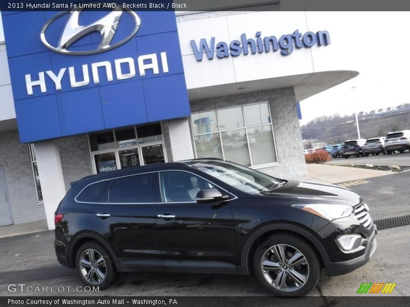 Becketts Black / Black 2013 Hyundai Santa Fe Limited AWD