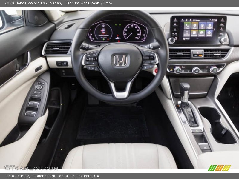 Platinum White Pearl / Ivory 2020 Honda Accord EX-L Sedan