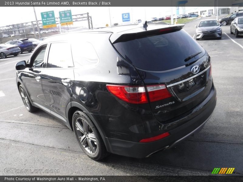 Becketts Black / Black 2013 Hyundai Santa Fe Limited AWD