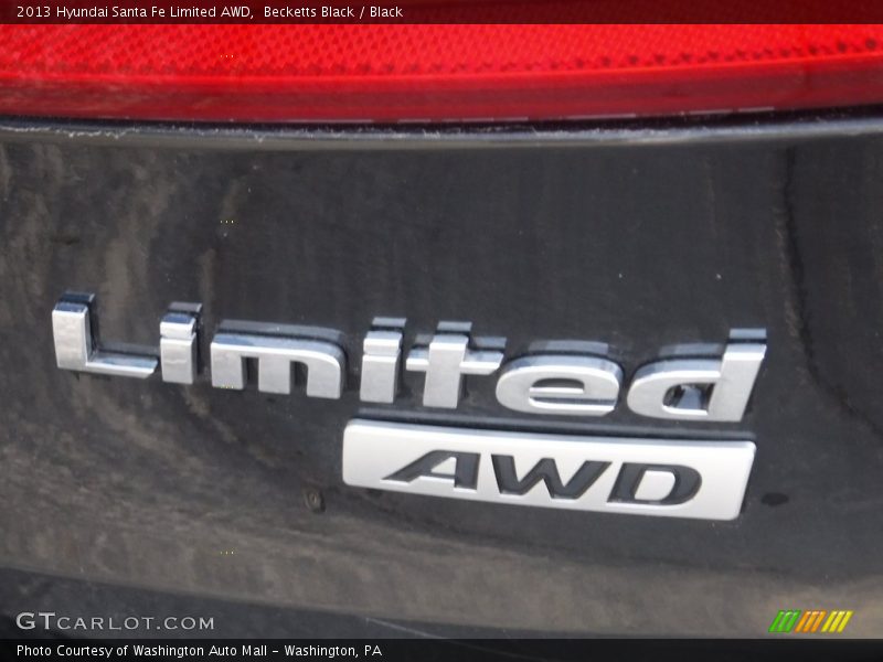 Becketts Black / Black 2013 Hyundai Santa Fe Limited AWD