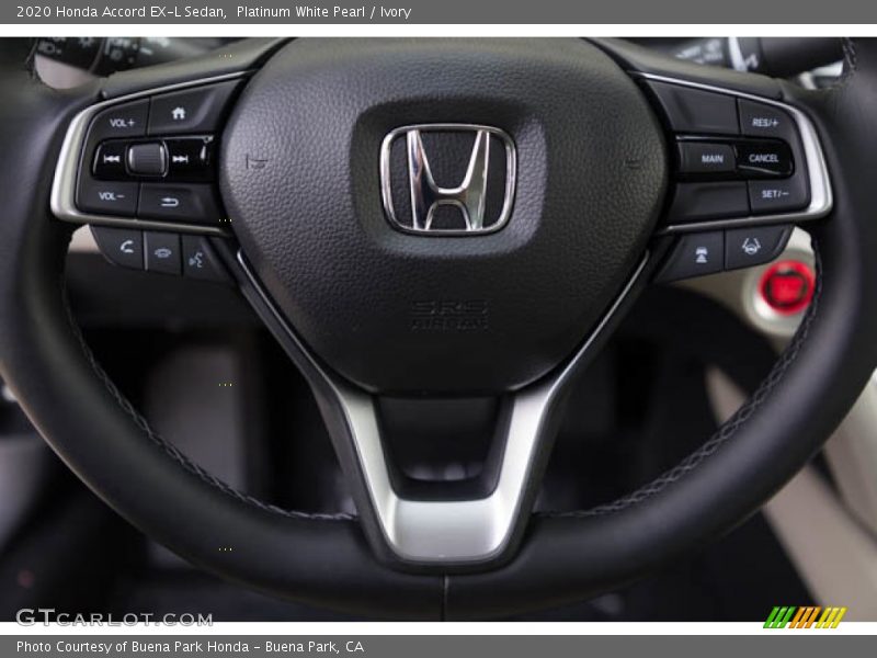 Platinum White Pearl / Ivory 2020 Honda Accord EX-L Sedan