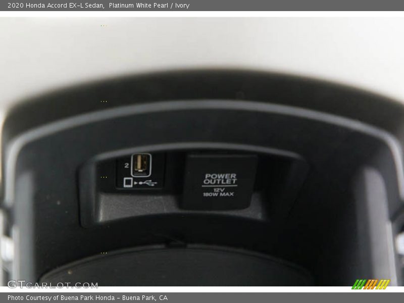 Platinum White Pearl / Ivory 2020 Honda Accord EX-L Sedan