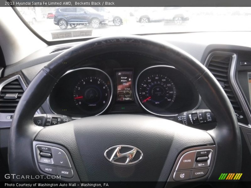 Becketts Black / Black 2013 Hyundai Santa Fe Limited AWD