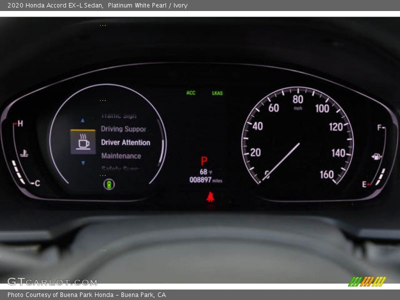Platinum White Pearl / Ivory 2020 Honda Accord EX-L Sedan