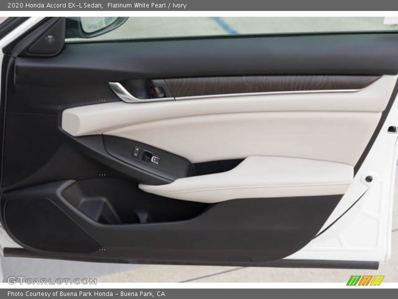 Platinum White Pearl / Ivory 2020 Honda Accord EX-L Sedan