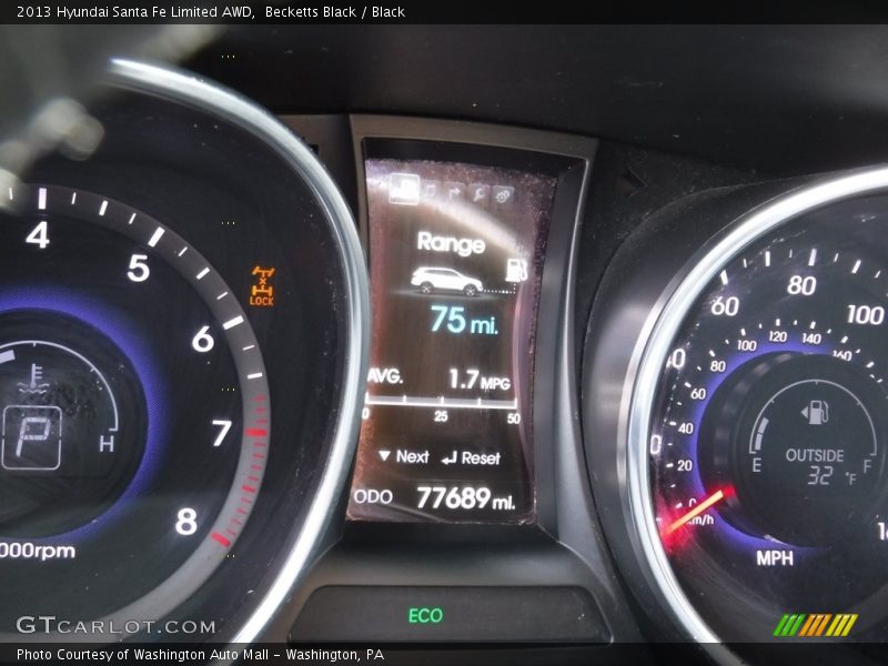 Becketts Black / Black 2013 Hyundai Santa Fe Limited AWD