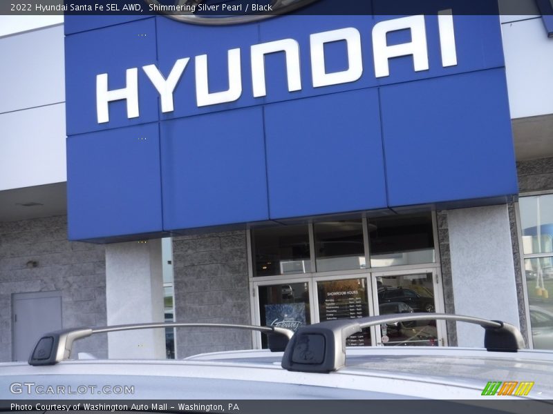 Shimmering Silver Pearl / Black 2022 Hyundai Santa Fe SEL AWD