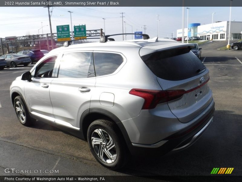 Shimmering Silver Pearl / Black 2022 Hyundai Santa Fe SEL AWD