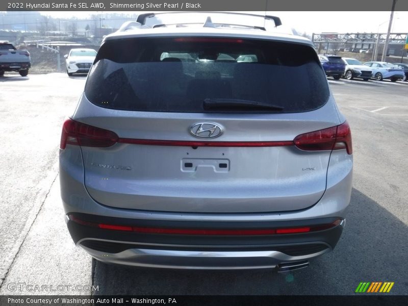 Shimmering Silver Pearl / Black 2022 Hyundai Santa Fe SEL AWD