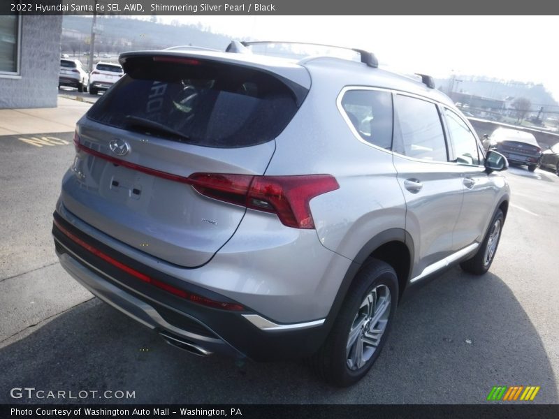 Shimmering Silver Pearl / Black 2022 Hyundai Santa Fe SEL AWD