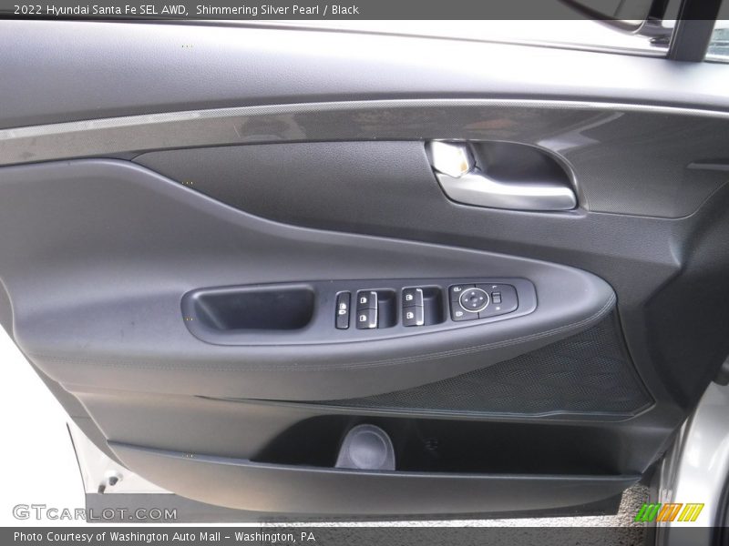 Shimmering Silver Pearl / Black 2022 Hyundai Santa Fe SEL AWD