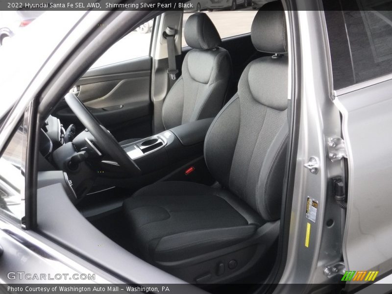 Shimmering Silver Pearl / Black 2022 Hyundai Santa Fe SEL AWD