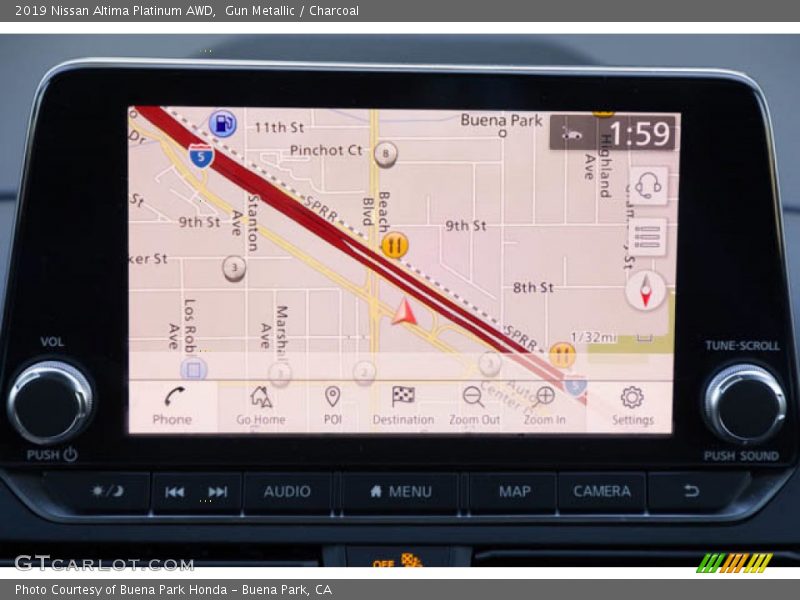 Navigation of 2019 Altima Platinum AWD