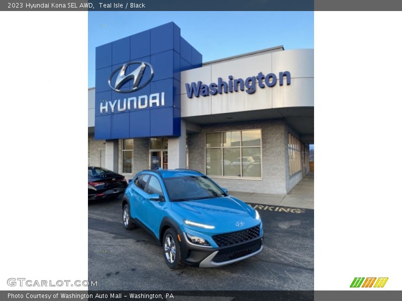 Teal Isle / Black 2023 Hyundai Kona SEL AWD