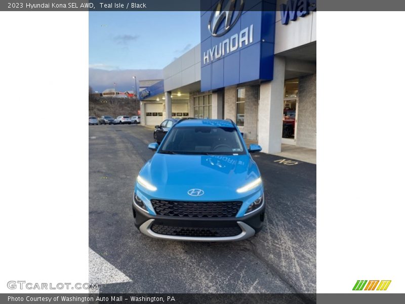 Teal Isle / Black 2023 Hyundai Kona SEL AWD