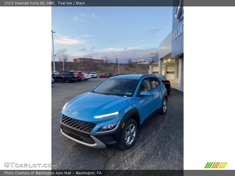 Teal Isle / Black 2023 Hyundai Kona SEL AWD