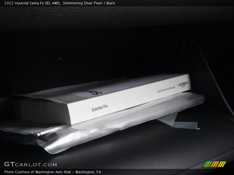 Shimmering Silver Pearl / Black 2022 Hyundai Santa Fe SEL AWD