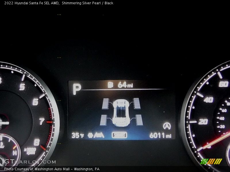 Shimmering Silver Pearl / Black 2022 Hyundai Santa Fe SEL AWD