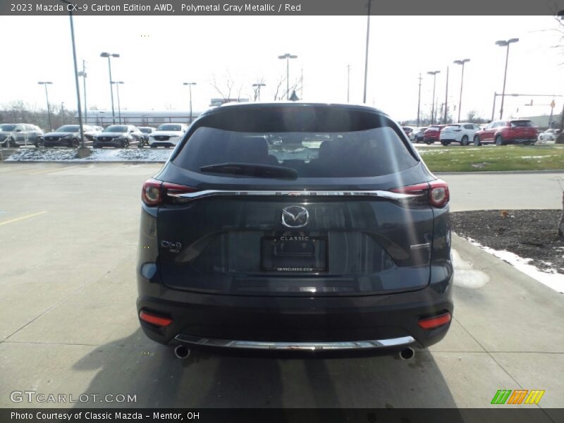 Polymetal Gray Metallic / Red 2023 Mazda CX-9 Carbon Edition AWD