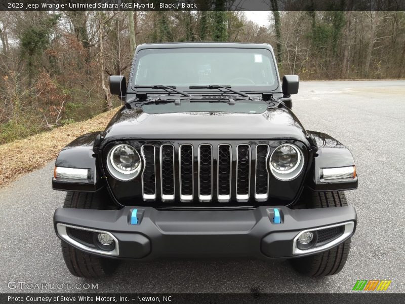 Black / Black 2023 Jeep Wrangler Unlimited Sahara 4XE Hybrid