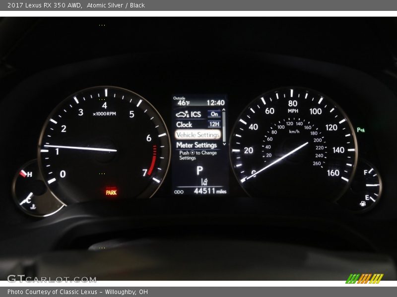 Atomic Silver / Black 2017 Lexus RX 350 AWD