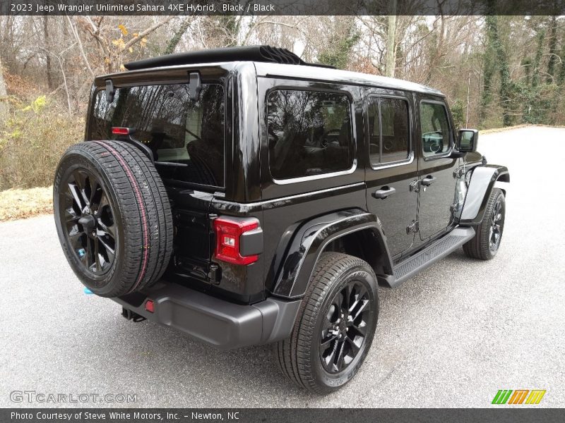 Black / Black 2023 Jeep Wrangler Unlimited Sahara 4XE Hybrid