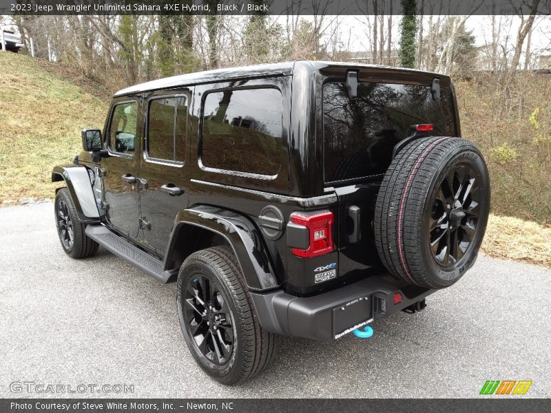 Black / Black 2023 Jeep Wrangler Unlimited Sahara 4XE Hybrid