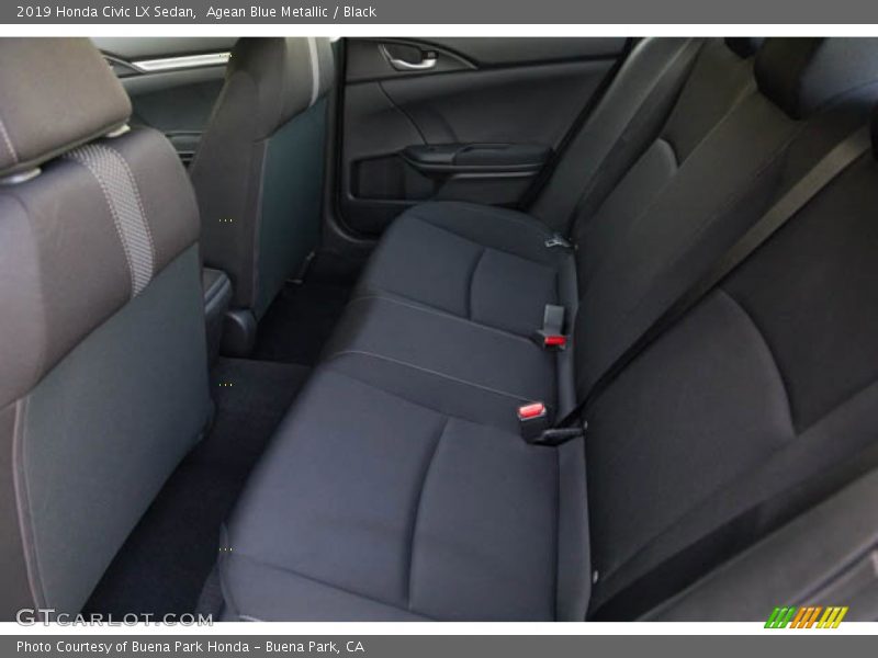 Agean Blue Metallic / Black 2019 Honda Civic LX Sedan