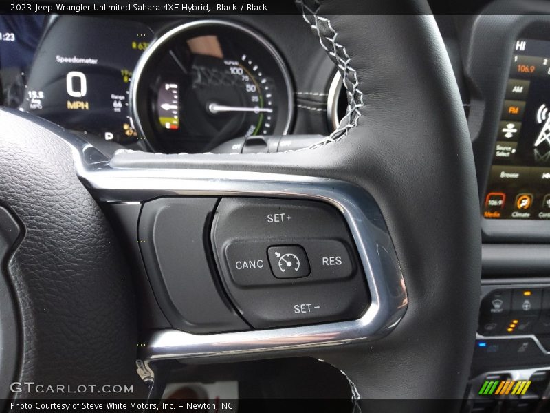 Black / Black 2023 Jeep Wrangler Unlimited Sahara 4XE Hybrid