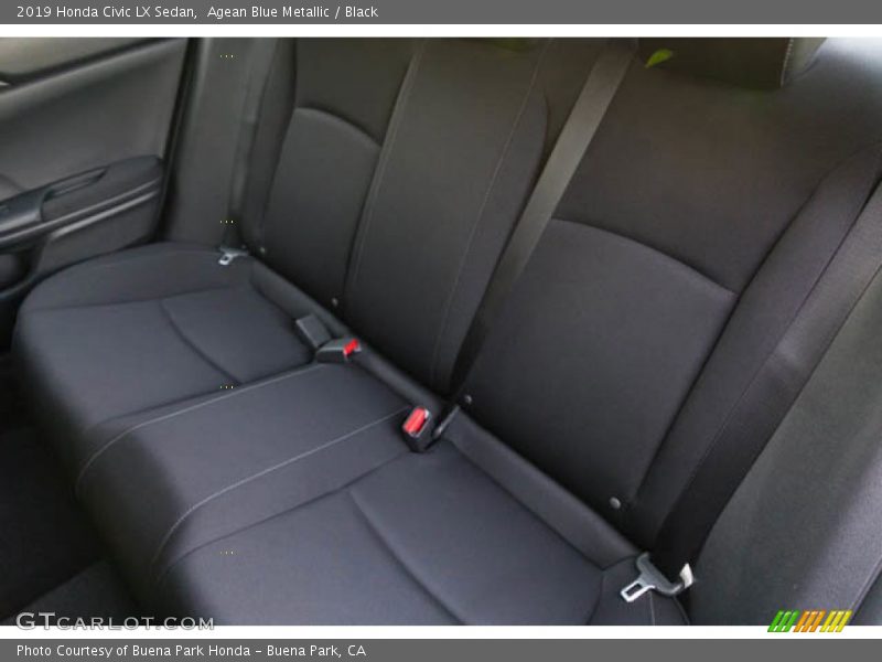 Agean Blue Metallic / Black 2019 Honda Civic LX Sedan