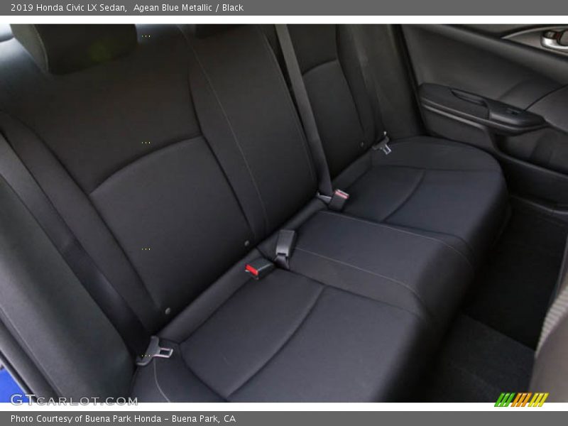 Agean Blue Metallic / Black 2019 Honda Civic LX Sedan