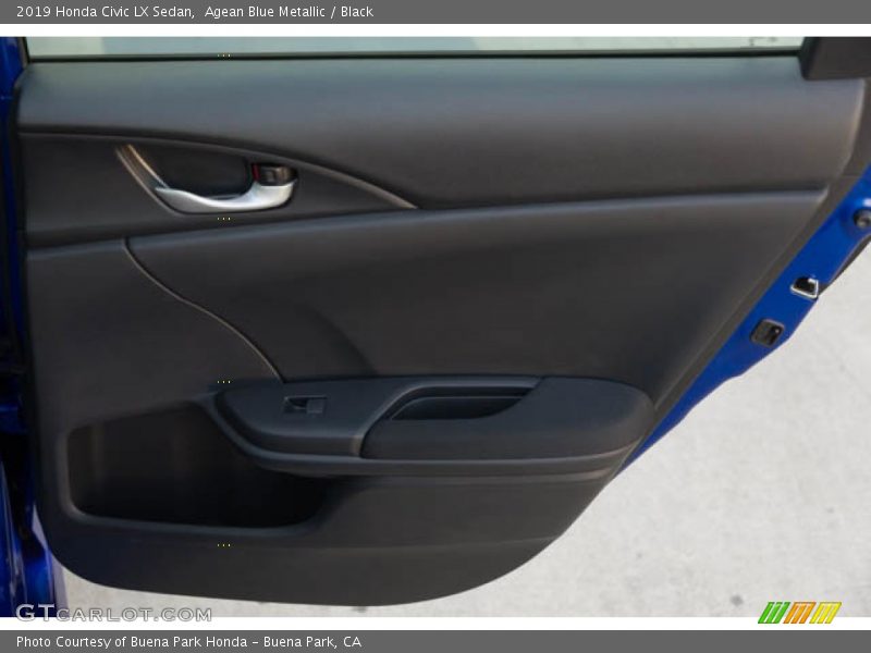 Agean Blue Metallic / Black 2019 Honda Civic LX Sedan