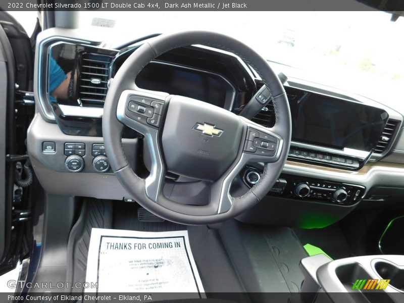 Dark Ash Metallic / Jet Black 2022 Chevrolet Silverado 1500 LT Double Cab 4x4